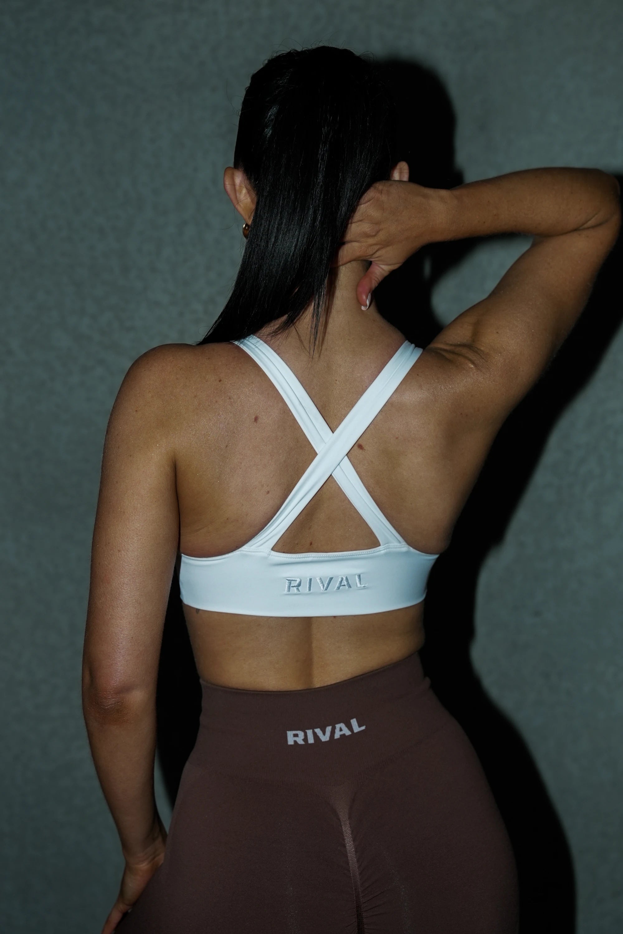 'VIPER' DEEP V CROP - WHITE